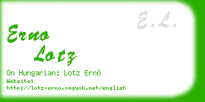erno lotz business card